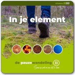 De Pauzewandeling Thema In Je Element - Coaching - Wandelcoaching - Kaartspel Voor Buiten - Gesprekskaarten - Team - Cadeau - Training - Coachkaarten - Teamuitje - Kerstpakket - Kerstcadeau - Origineel - Vitaliteit