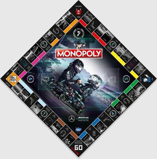 Hasbro Gaming Monopoly Mercedes AMG Petronas Formula One Team Third Edition. 3 Hasbro Gaming Monopoly Mercedes AMG Petronas Formula One Team Third Edition. - Afbeelding 3