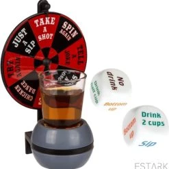ESTARK Drankspel / Drinkspel - Draaiwiel Met Opdrachten - Shotglas - Dobbelstenen Met Doe Opdracht - Roulette - Drankspelletje - Drink - Drank - Spel - Drinken - Shots - Party - Partyspel - Dobbelen - LUXE SET - 4 Delig 13 ESTARK Drankspel / Drinkspel - Draaiwiel Met Opdrachten - Shotglas - Dobbelstenen Met Doe Opdracht - Roulette - Drankspelletje - Drink - Drank - Spel - Drinken - Shots - Party - Partyspel - Dobbelen - LUXE SET - 4 Delig -spellen-voor-volwassenen Verkoopwinkel 550x559 2
