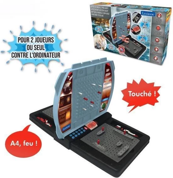 Lexibook Pratende Zeeslag (Frans Italiaans Nederlands Duits), 1 Of 2 Spelers, Bordspel, Interactief, Geluidseffecten, Strategie, Batterijvoeding, Grijs/zwart, GT2800 1 Lexibook Pratende Zeeslag (Frans Italiaans Nederlands Duits), 1 Of 2 Spelers, Bordspel, Interactief, Geluidseffecten, Strategie, Batterijvoeding, Grijs/zwart, GT2800