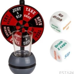 ESTARK Drankspel / Drinkspel - Draaiwiel Met Opdrachten - Shotglas - Dobbelstenen Met Doe Opdracht - Roulette - Drankspelletje - Drink - Drank - Spel - Drinken - Shots - Party - Partyspel - Dobbelen - LUXE SET - 4 Delig 17 ESTARK Drankspel / Drinkspel - Draaiwiel Met Opdrachten - Shotglas - Dobbelstenen Met Doe Opdracht - Roulette - Drankspelletje - Drink - Drank - Spel - Drinken - Shots - Party - Partyspel - Dobbelen - LUXE SET - 4 Delig -spellen-voor-volwassenen Verkoopwinkel 550x570 2