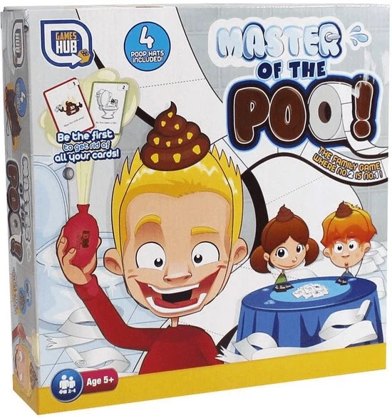 Games Hub Kinder Kaartspel - Master Of The Poo - Geschikt Voor 2 Tot 4 Spelers Vanaf 5 Jaar - Kerstcadeau Sinterklaas Schoencadeautje 1 Games Hub Kinder Kaartspel - Master Of The Poo - Geschikt Voor 2 Tot 4 Spelers Vanaf 5 Jaar - Kerstcadeau Sinterklaas Schoencadeautje