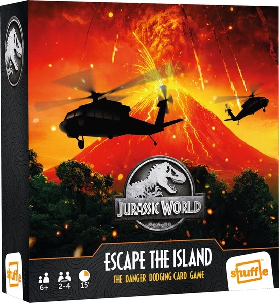 Shuffle - Jurassic World: Escape The Island - Kaartspel - Familiespel 1 Shuffle - Jurassic World: Escape The Island - Kaartspel - Familiespel