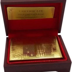 AA Commerce Luxe Gouden Speelkaarten - Poker Kaarten Set Kaartspel - Plastic Playing Cards Geplastificeerd