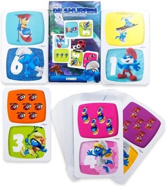 Cartamundi De Smurfen - Kaartspel Domino - Het Verloren Dorp. 1 Cartamundi De Smurfen - Kaartspel Domino - Het Verloren Dorp.
