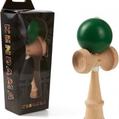 Merkloos Kendama Behendigheidsspel Hout 22x8x5cm Groen
