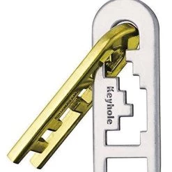 Hanayama Huzzle Breinbreker Cast Keyhole 11,8 Cm Staal Zilver/goud -spellen-voor-volwassenen Verkoopwinkel 550x633