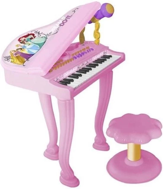 Reef Grote Piano Disney Prinses - Electrische Piano - Met Microfoon En Kruk 1 Reef Grote Piano Disney Prinses - Electrische Piano - Met Microfoon En Kruk