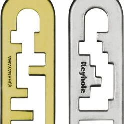 Hanayama Huzzle Breinbreker Cast Keyhole 11,8 Cm Staal Zilver/goud -spellen-voor-volwassenen Verkoopwinkel 550x656 1