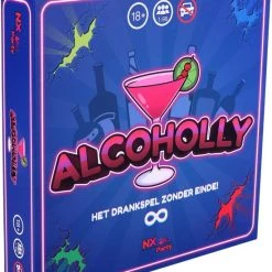 NX Party - ALCOHOLLY - Drankspel - Nederlandstalig - Bordspel - Spelletjes Voor Volwassenen - Drank Spelletjes