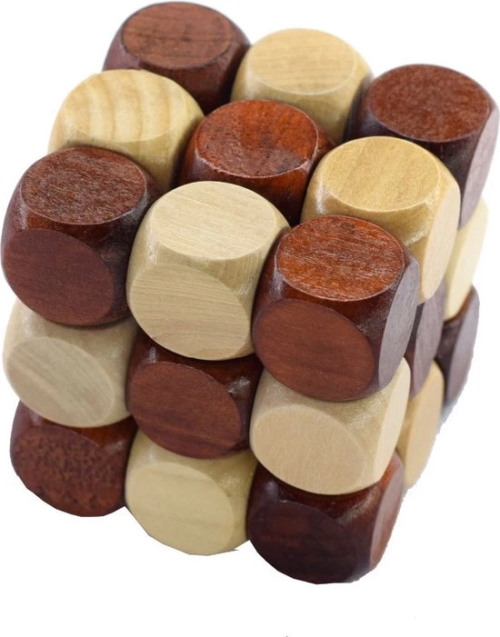 Peachy Puzzel Kubus Houten Cube Denkpuzzel 2 Peachy Puzzel Kubus Houten Cube Denkpuzzel - Afbeelding 2