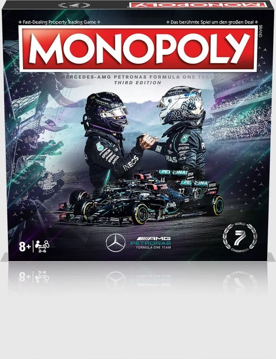 Hasbro Gaming Monopoly Mercedes AMG Petronas Formula One Team Third Edition. 4 Hasbro Gaming Monopoly Mercedes AMG Petronas Formula One Team Third Edition. - Afbeelding 4