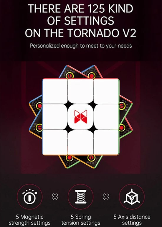 Qiyi Xman Tornado V2 M 3x3 17 Qiyi Xman Tornado V2 M 3x3 - Afbeelding 17