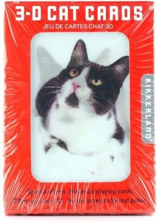 Kikkerland 3D Speelkaarten - Katten 2 Kikkerland 3D Speelkaarten - Katten - Afbeelding 2