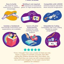 Twin Science | Nieuwsgierigheidskit | Compatibel Met Grote Merken | STEM-leren Arduino-gebaseerd| Robotica | Codering | Programmeren | Omvat 15 Pilot Doe-het-zelf-experimenten -spellen-voor-volwassenen Verkoopwinkel 550x785 5