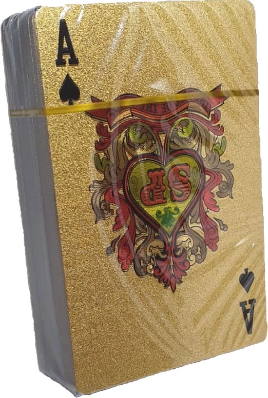 Luxe Kaarten Set - Goud Geplastificeerd - Met Opbergdoos - Poker - Waterproof - 500 Eurobiljet Model - ODaani 5 Luxe Kaarten Set - Goud Geplastificeerd - Met Opbergdoos - Poker - Waterproof - 500 Eurobiljet Model - ODaani - Afbeelding 5