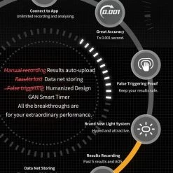 Gan Smart Timer (bluetooth) - ZILVER -spellen-voor-volwassenen Verkoopwinkel 550x822 1