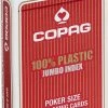 Plastic Speelkaarten Rood Jumbo Index - Copag